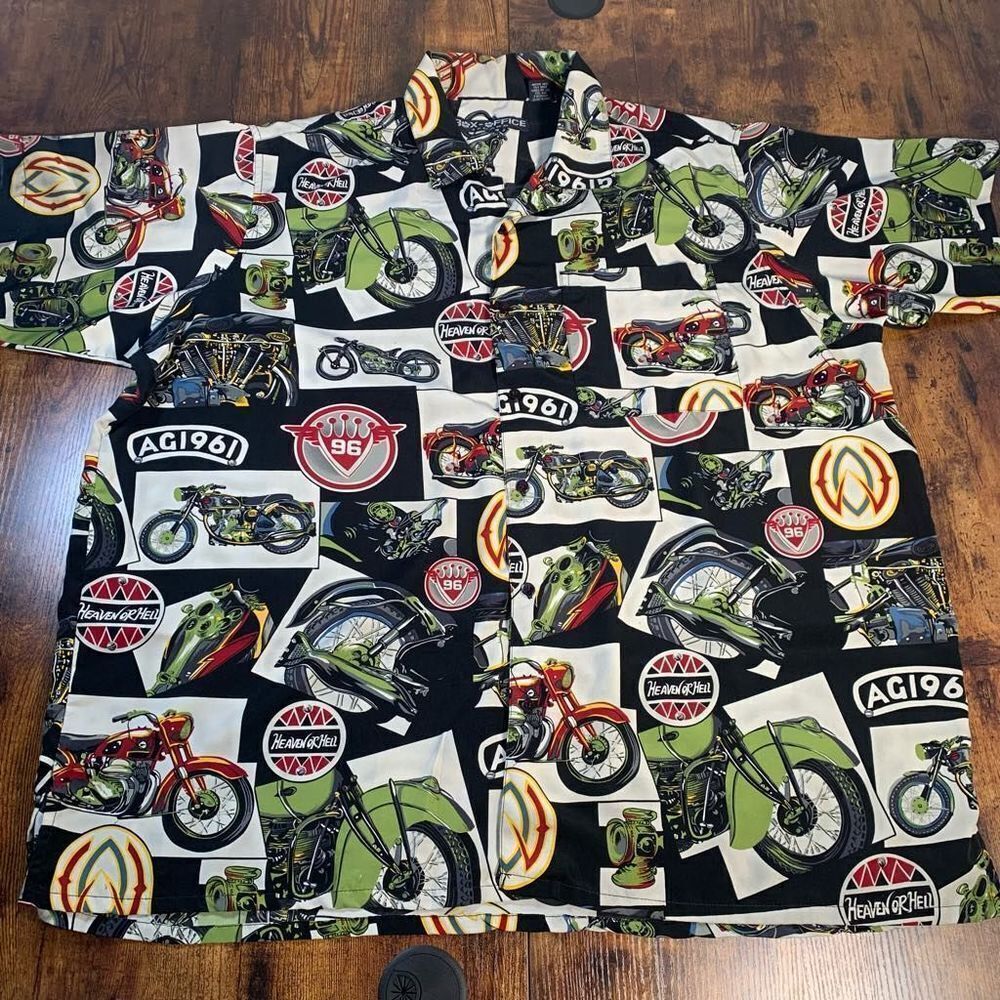 Box Office Island Motorcycle "Heaven or Hell" Men's Shirt 3X